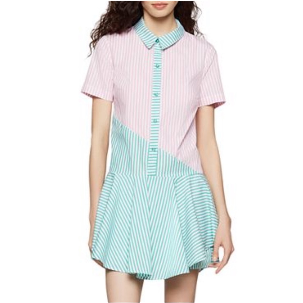 BCBGeneration Color Block Shirt Dress